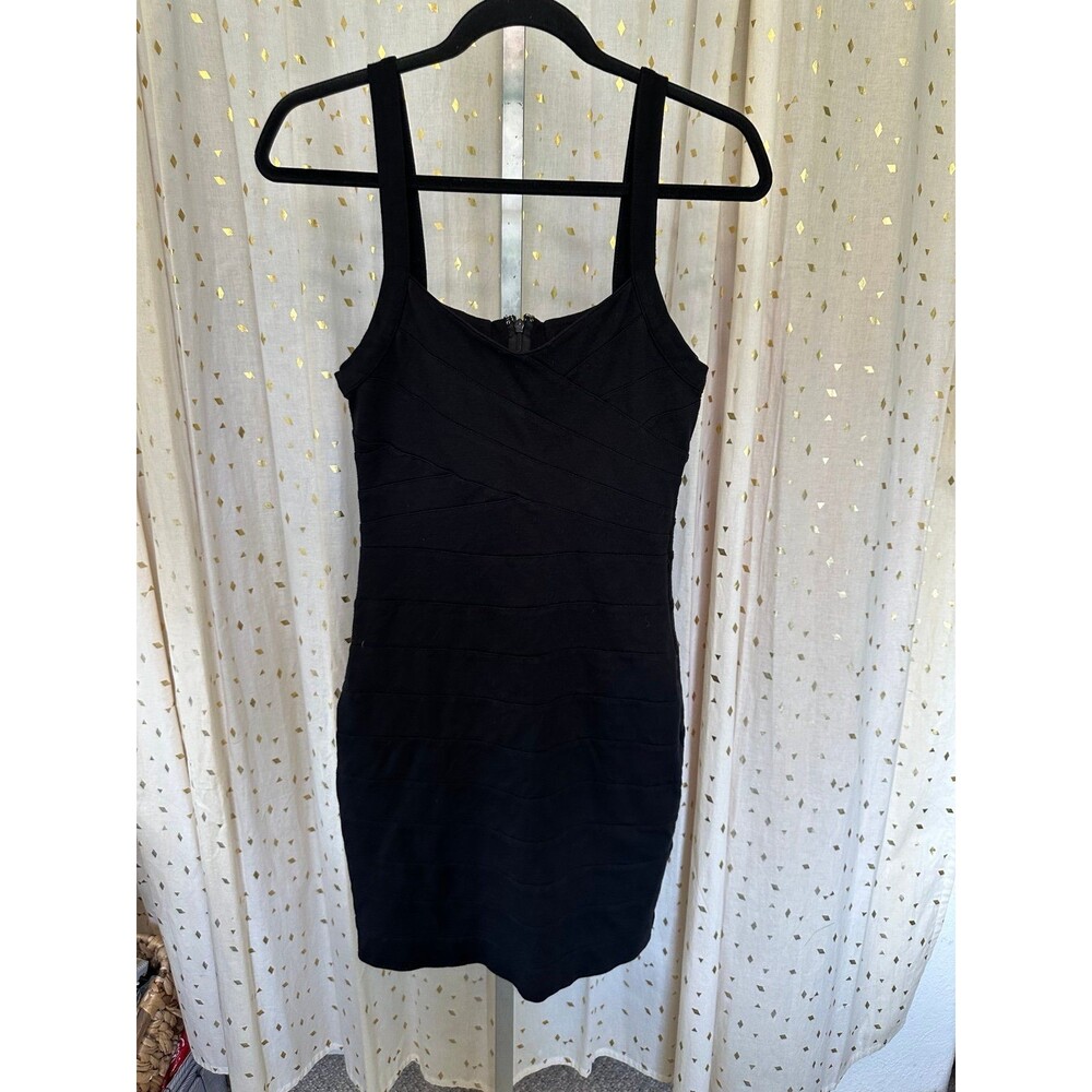 Express Women's Sleeveless Bandage Bodycon Stretch Little Black Mini Dress XS